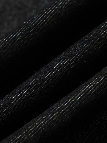 Stand Collar Clasp Detail Denim Jacket 