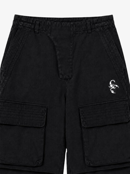 Washed Multi-Pocket Cargo Pants