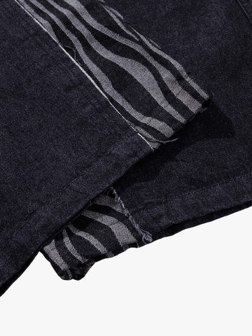 Zebra Graphic Distressed Jeans