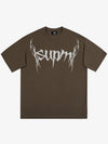 SUPM Gothic Sharp Letter Graphic T-Shirt 