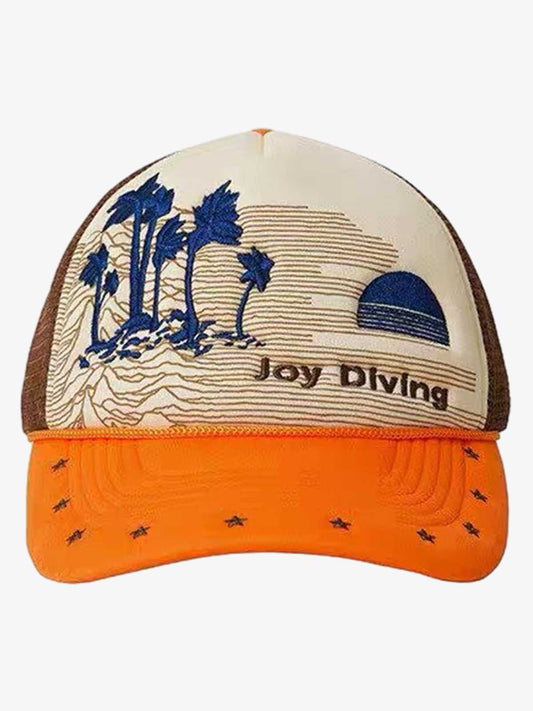 Palm Tree Mesh Trucker Hat