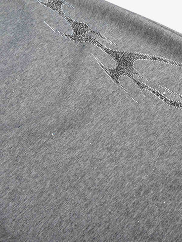 Thorn Graphic Rhinestone Baggy Sweatpants