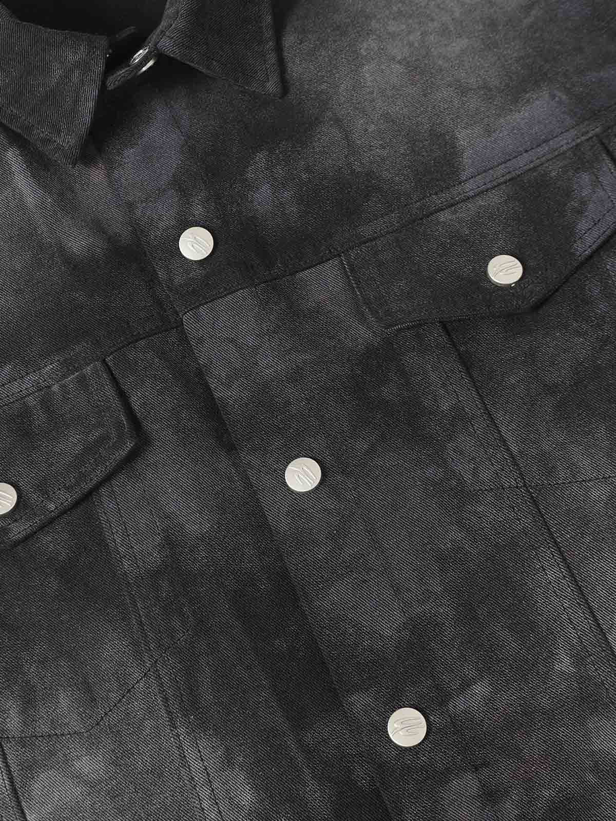 Supermade Signature Tie-Dye Acid Wash Pleated Shirt 