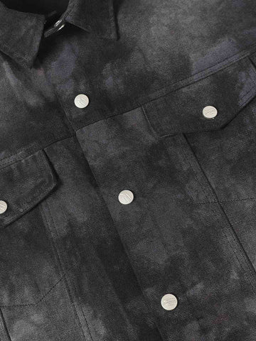 Supermade Signature Tie-Dye Acid Wash Pleated Shirt 