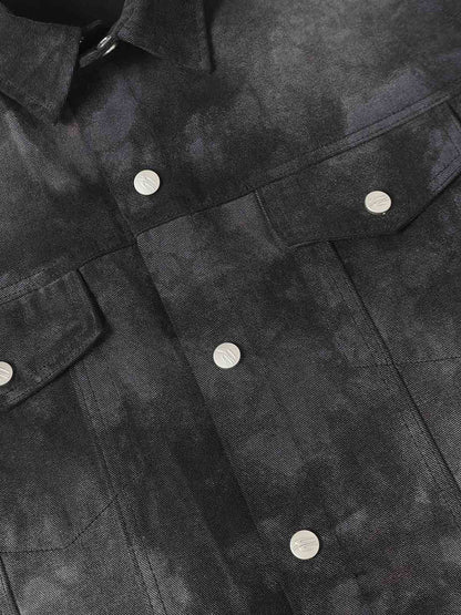 Supermade Signature Tie-Dye Acid Wash Pleated Shirt 