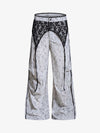 Star Lace Patchwork Casual Pants
