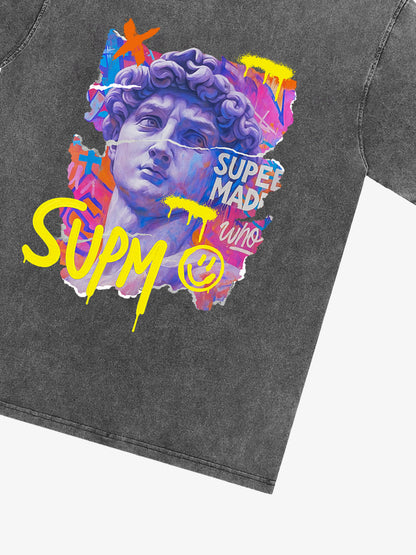 David Sculpture Vibrant Graffiti Art T-Shirt 