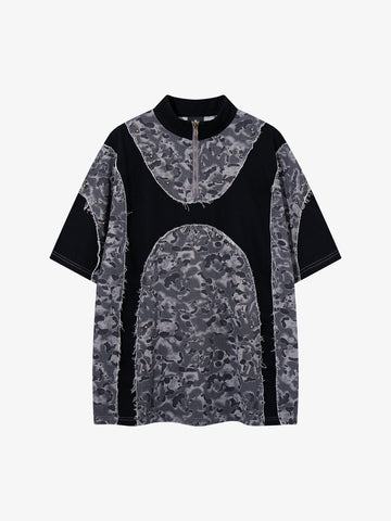Leopard Patchwork Fur Tee