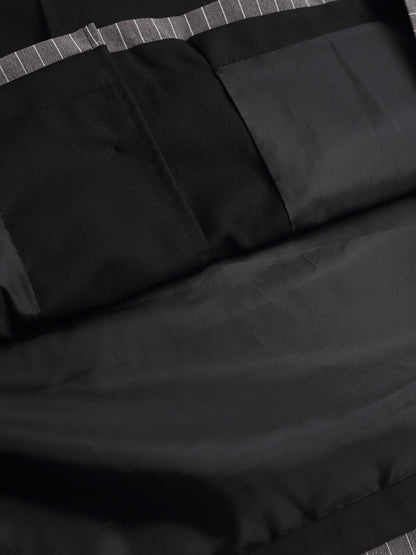 Deconstructed Double-Collar Cropped Jacket