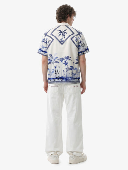 Geometric Palm Leaf Hawaiian Shirt