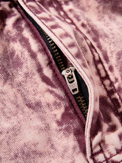 Purple Tie-Dye Finish Acid Wash Jeans 