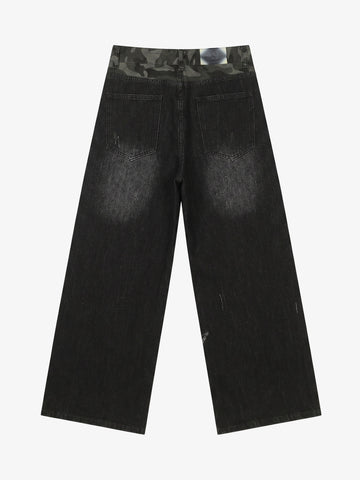 Patchwork Distressed Jeans