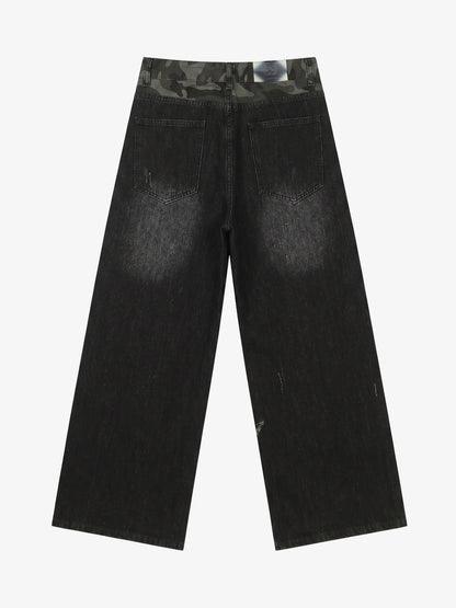 Patchwork Distressed Jeans