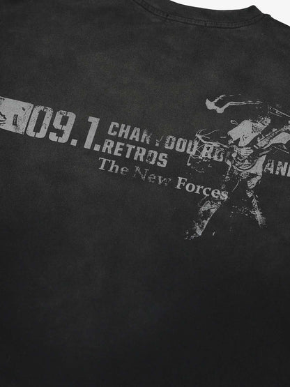 Distressed NO. 09 Long Sleeve T-Shirt 