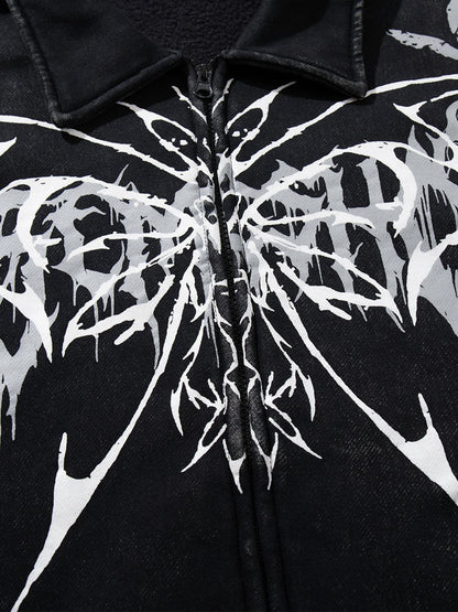 Punk Gothic Butterfly Graphic Streetwear Jacket 