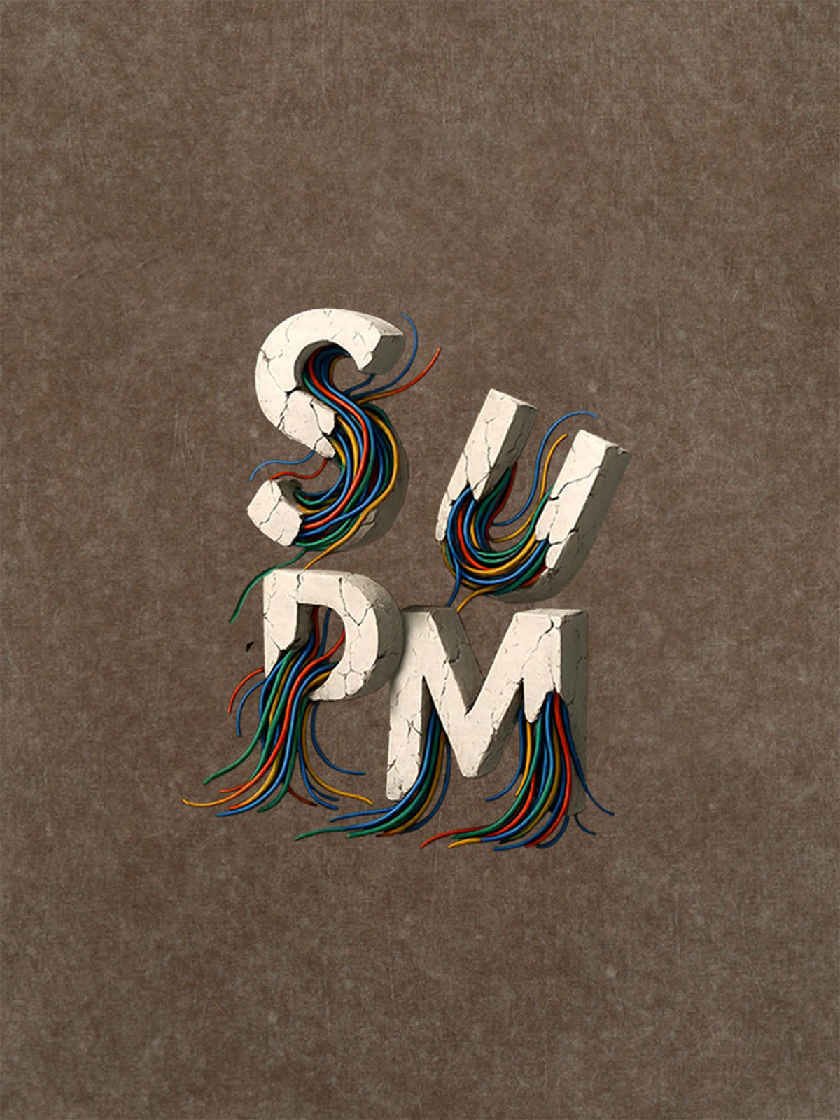 SPMD Letter Cable Graphic T-Shirt 