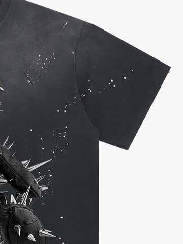 Spiked Bear Graphic T-Shirt 