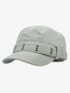 Distressed Stud Detail Cotton Flat Top Cap 