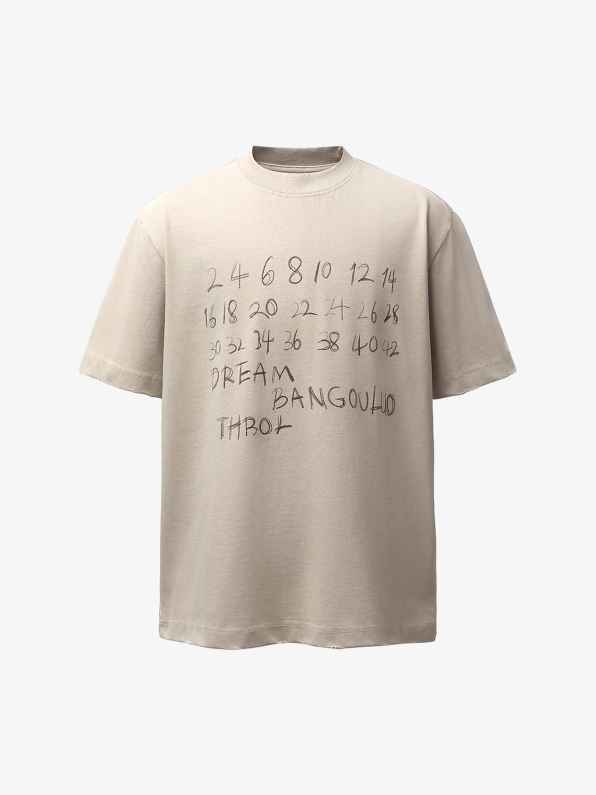 Hand-Drawn Numeric Jersey T-Shirt 