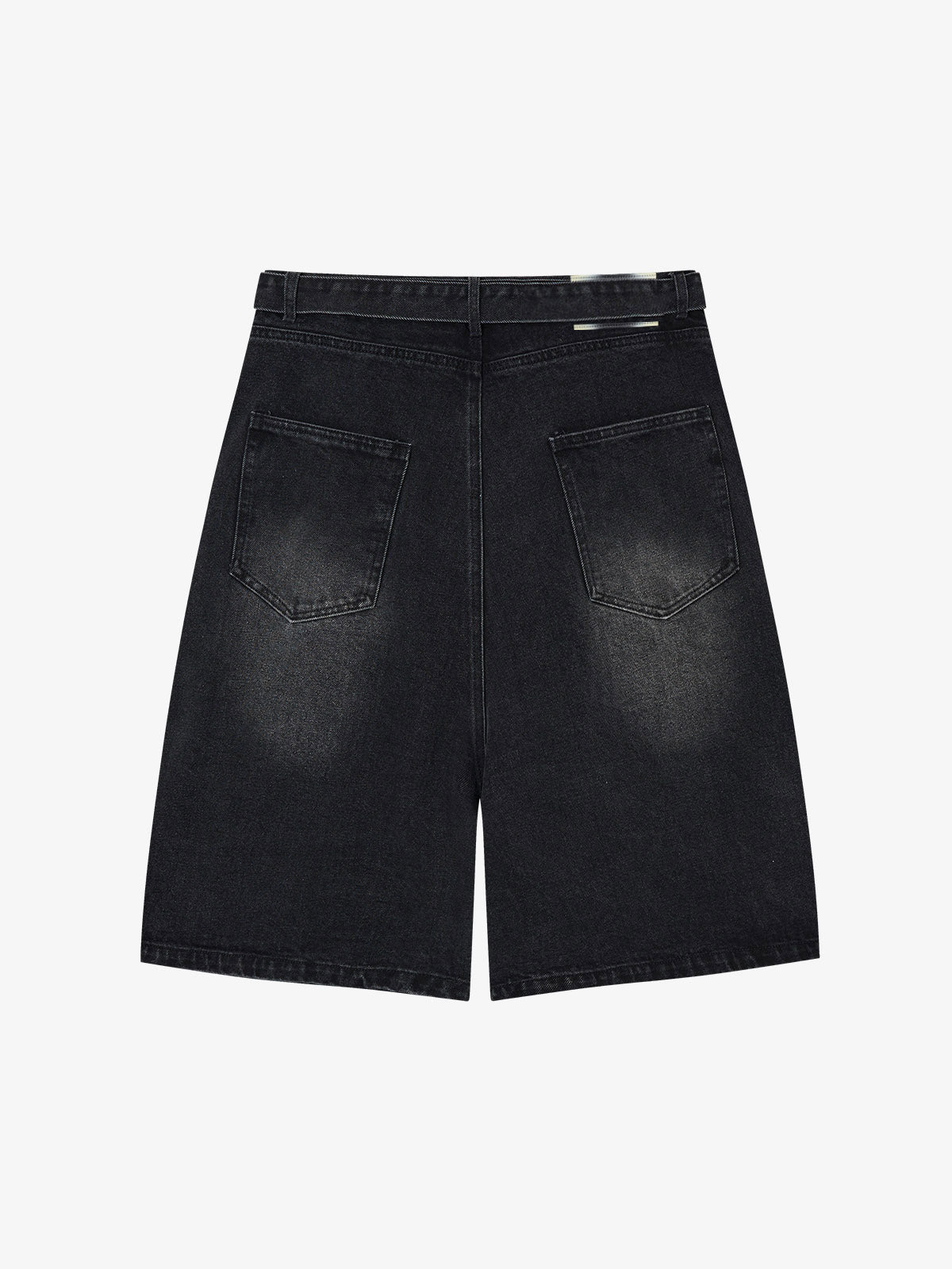 Embroidered Spiderweb Denim Shorts