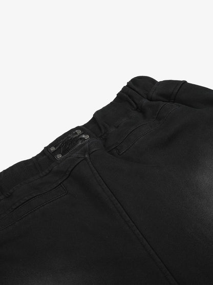 Drawstring Distressed Shorts