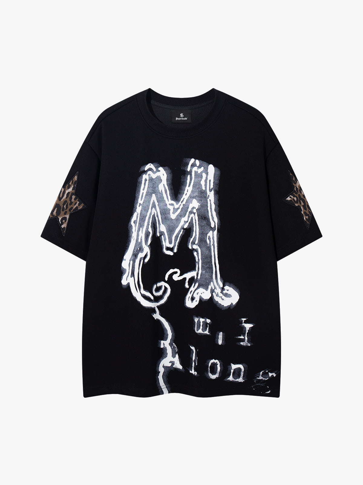 Striped Leopard Print Two-Piece Set