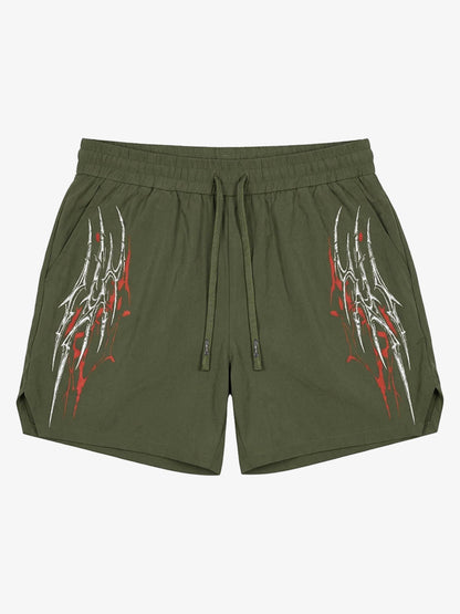 Y2K Thorn Graphic Drawstring Shorts