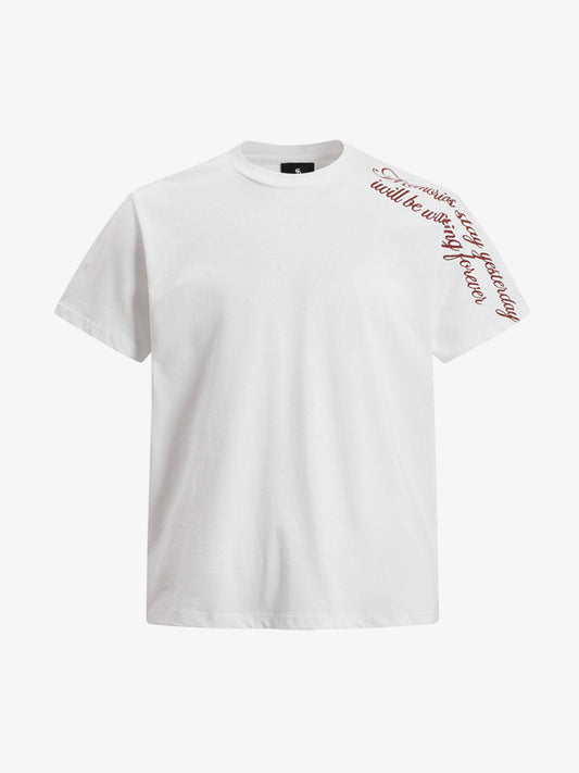 Rose Cross Slogan Graphic T-Shirt 