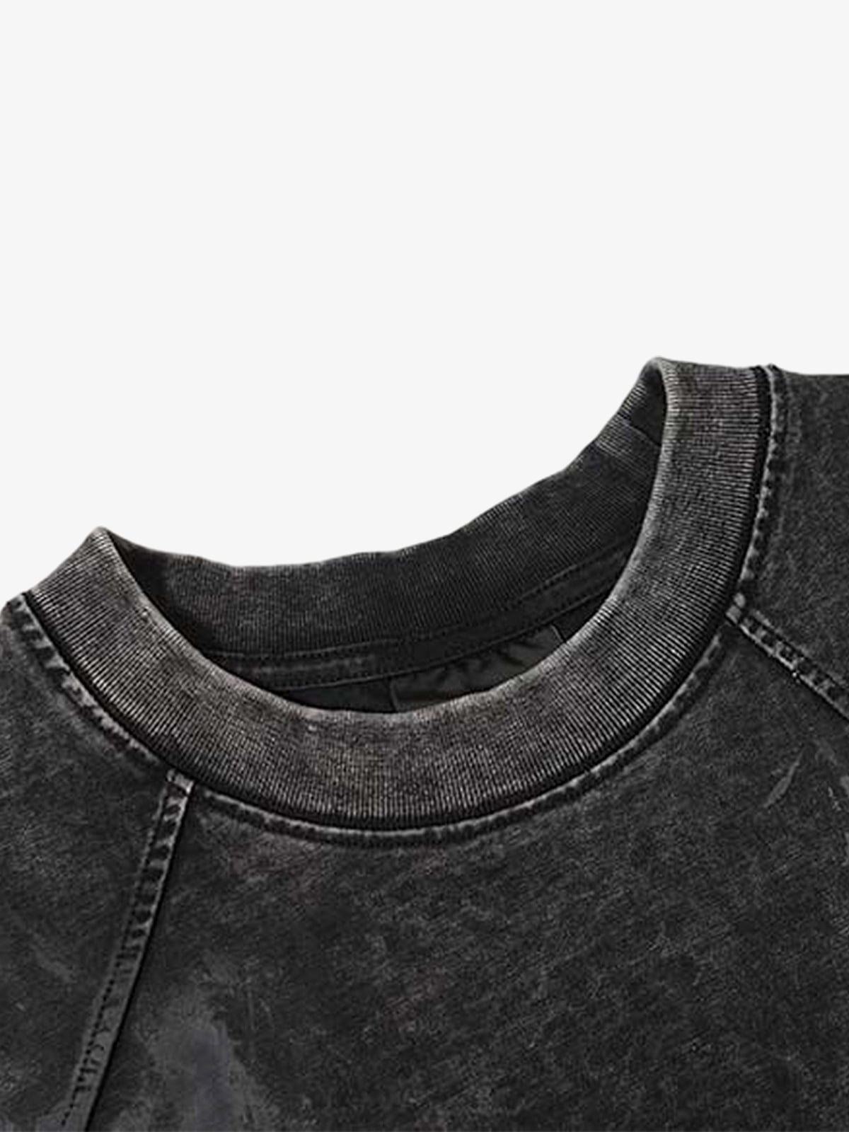 Vintage Washed Panel Seam Oversized T-Shirt 