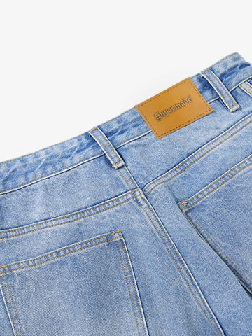 Washed Side Stripe Machete Jeans 