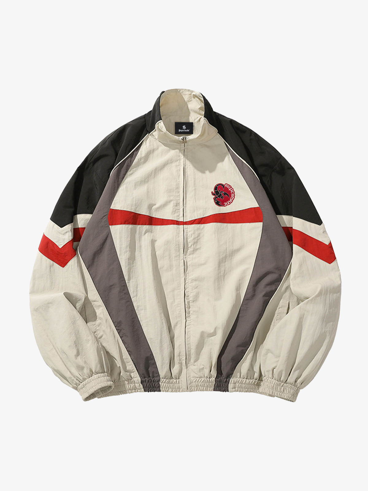 Color Block Full-Zip Nylon Windbreaker