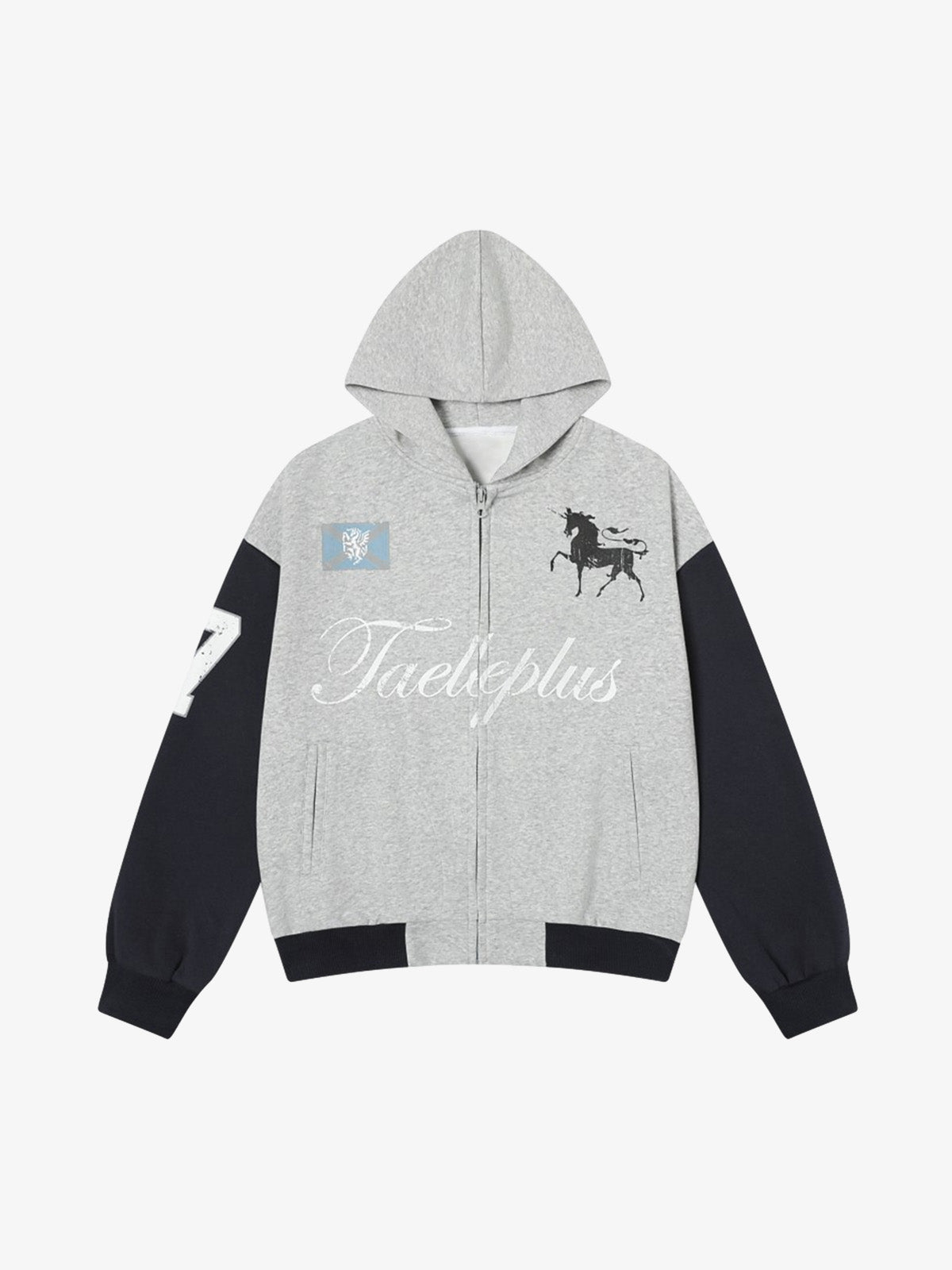 Vintage Jersey Knitted Cardigan Zip Up Hoodie 