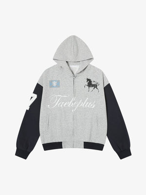 Vintage Jersey Knitted Cardigan Zip Up Hoodie 