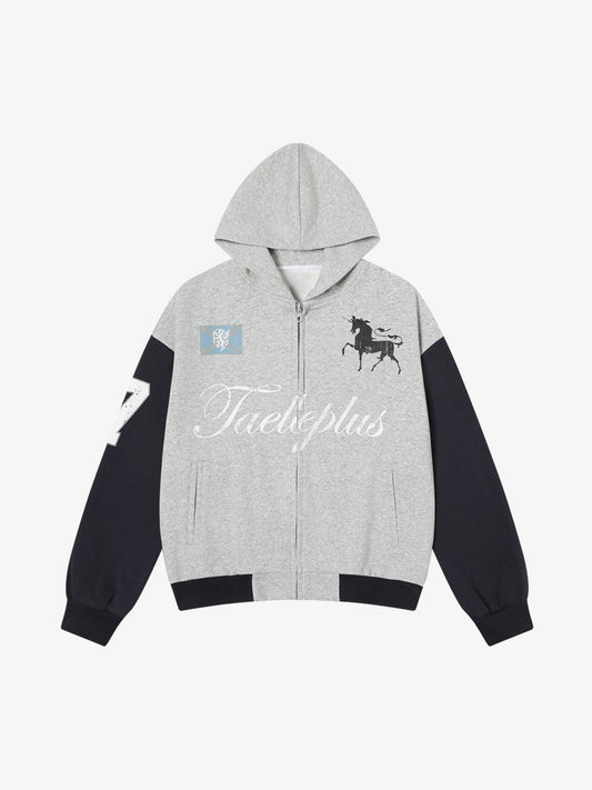 Vintage Jersey Knitted Cardigan Zip Up Hoodie 