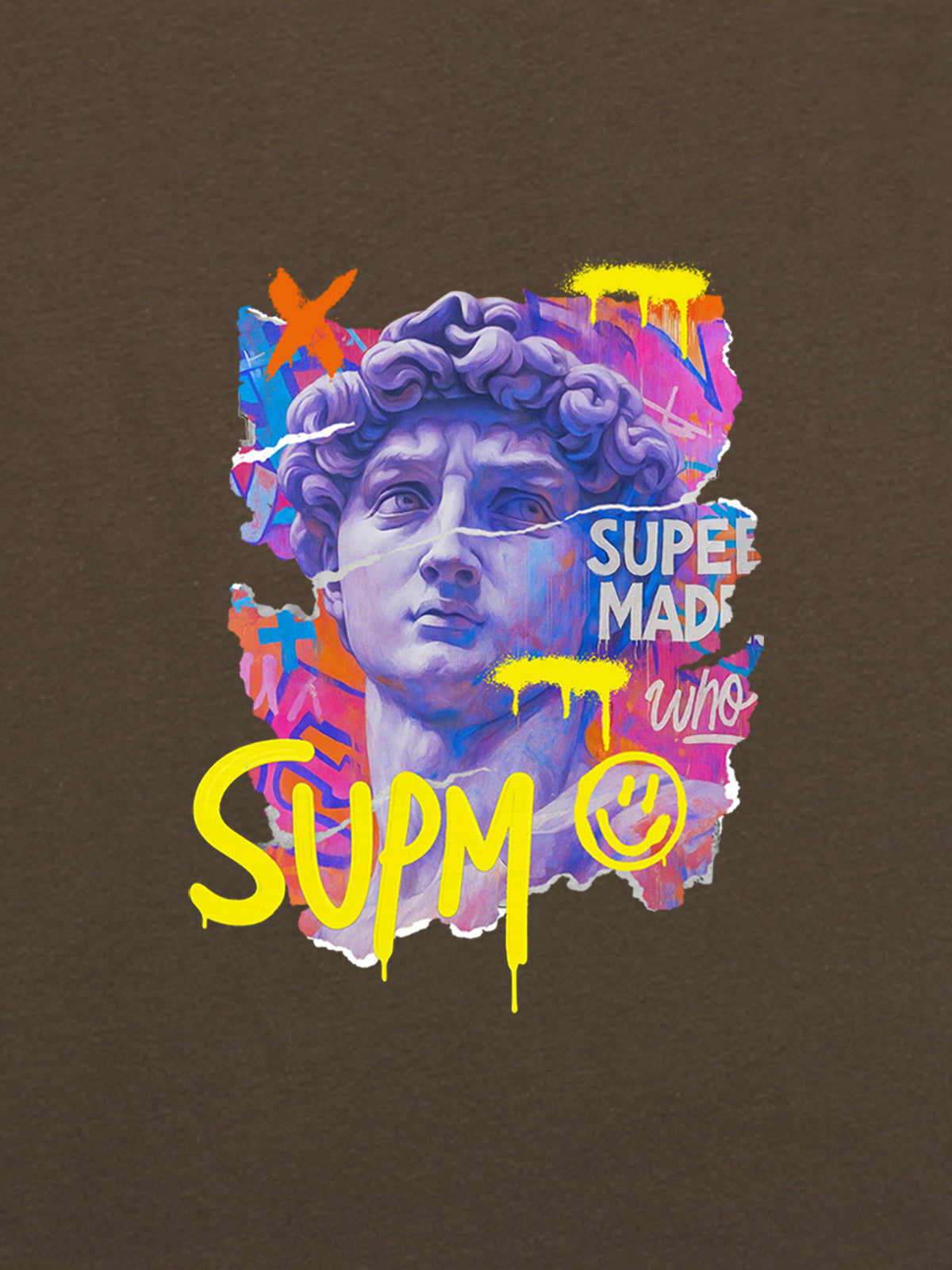 David Sculpture Vibrant Graffiti Art T-Shirt 