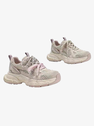 Color Block Lace-Up Sneakers