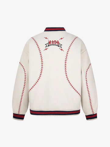 Baseball Stitch Embroidered Varsity Jacket 