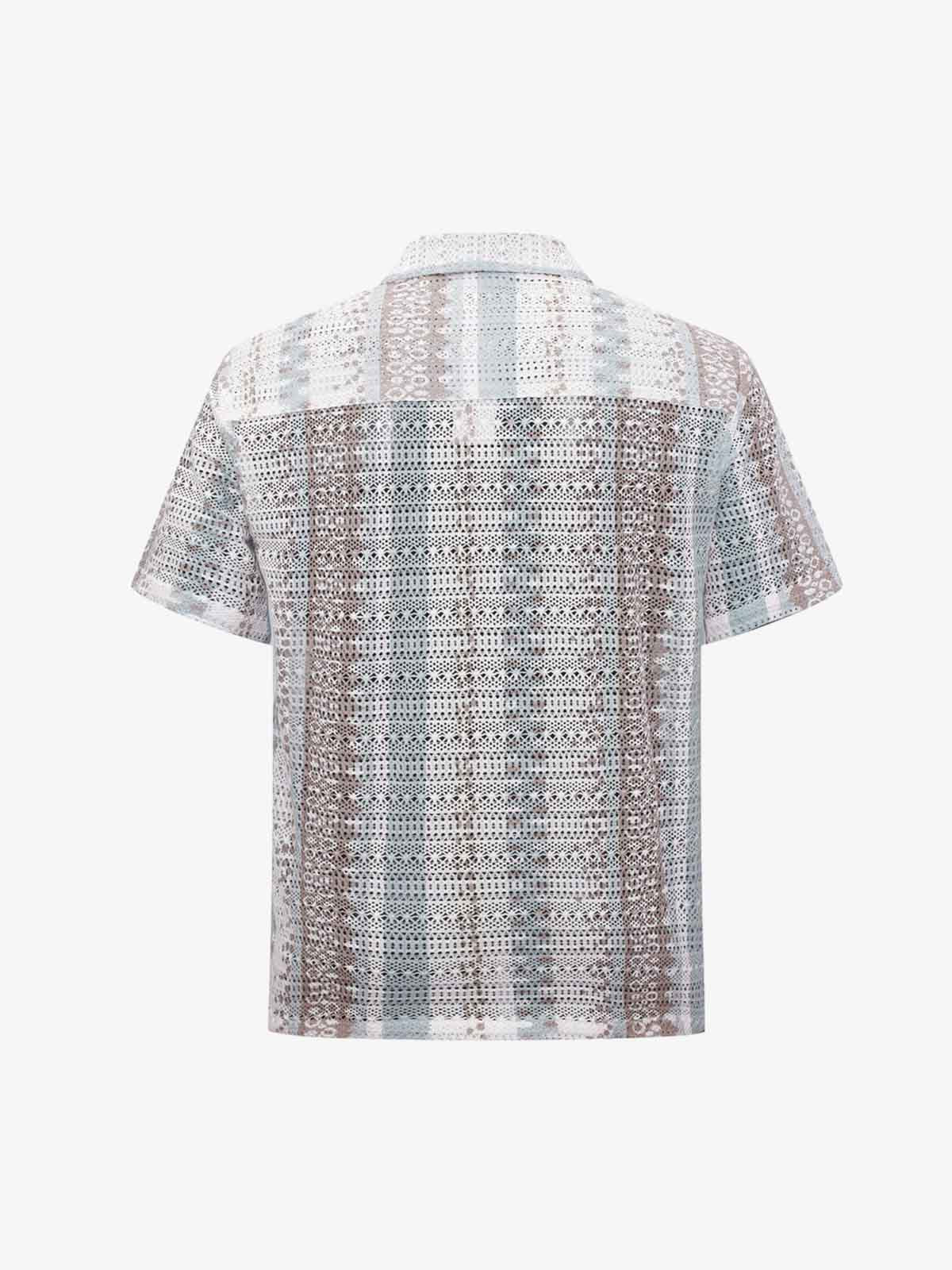 Bohemian Lace Cutout Cuban Shirt
