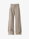 Retro Wool Blend Pleated Baggy Trousers 