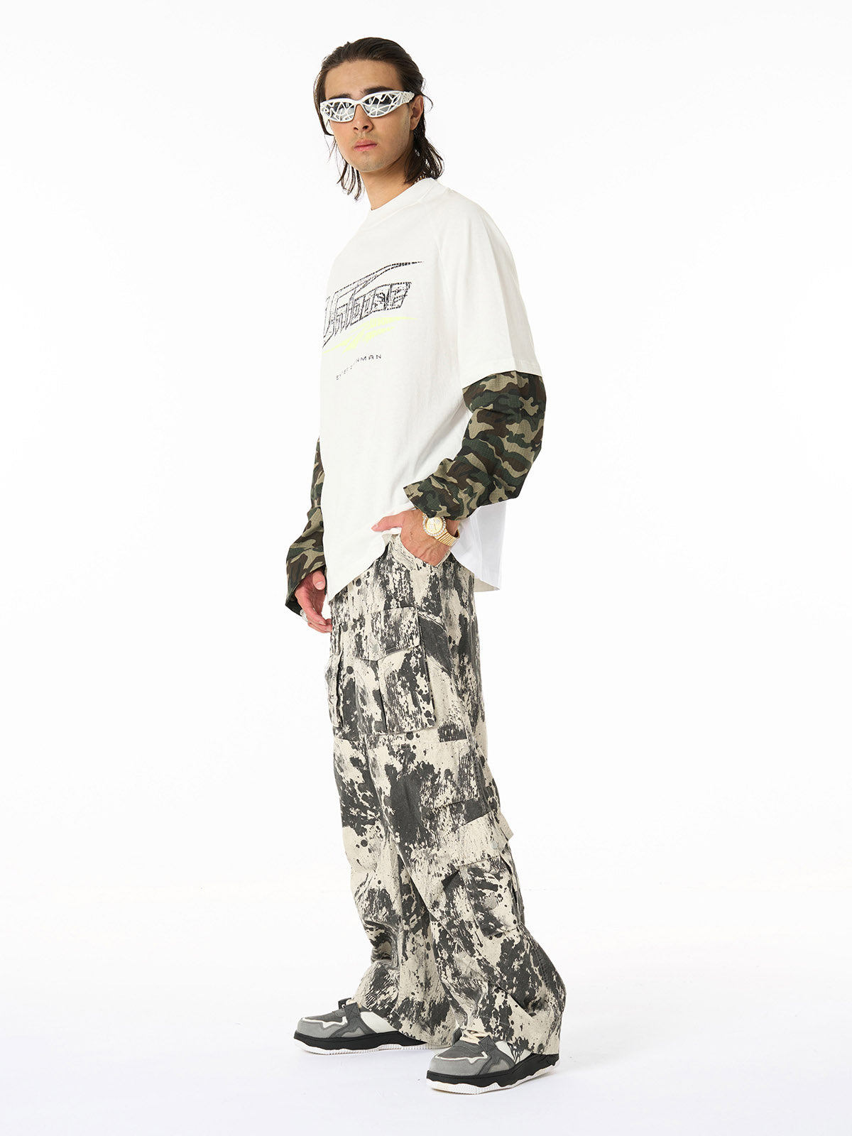 Hip-Hop Camouflage Multi-Pocket Cargo Pants 