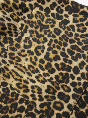 Double Waist Leopard Shorts