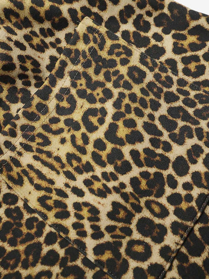 Double Waist Leopard Shorts