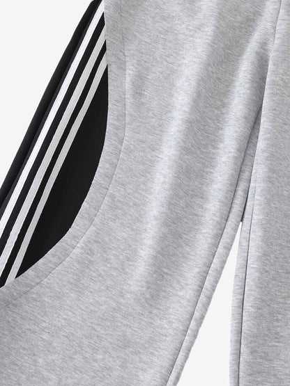 Layered Double-Waistband Wide-Leg Sweatpants