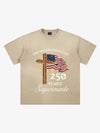 Cross Flag Graphic Washed T-Shirt