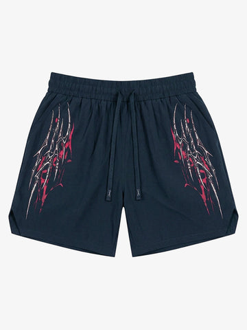 Y2K Thorn Graphic Drawstring Shorts