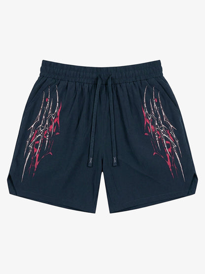 Y2K Thorn Graphic Drawstring Shorts