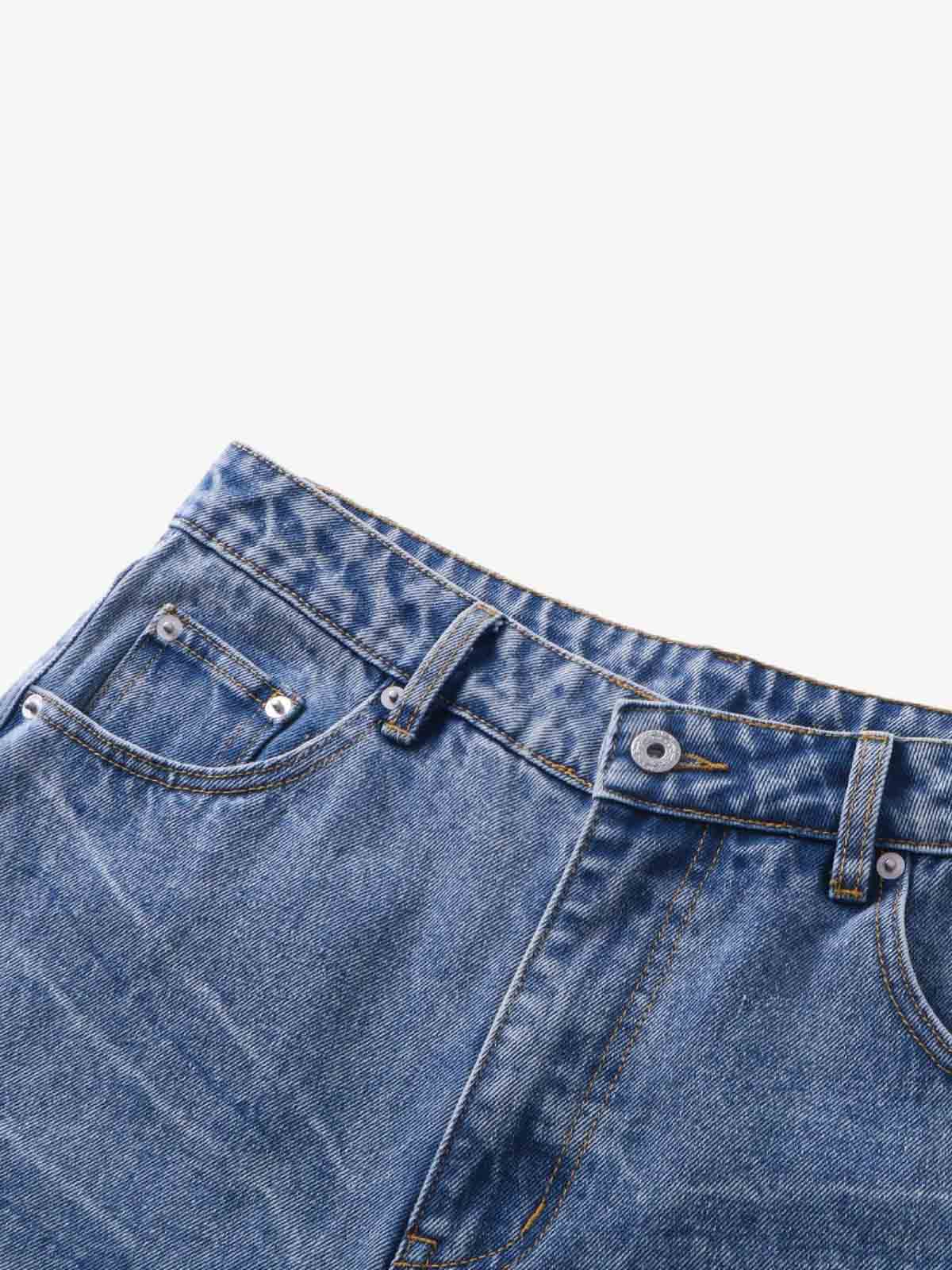 Y2K Faded Stacked Denim Jeans