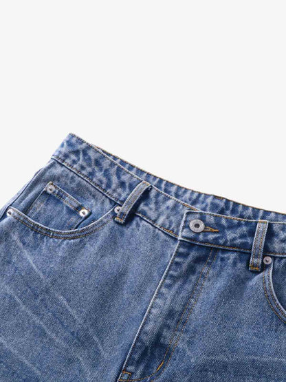 Y2K Faded Stacked Denim Jeans