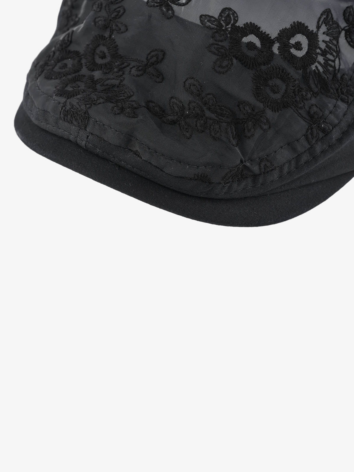 Embroidered Mesh Beret