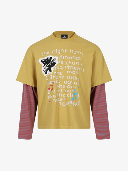 Kitten Appliqué Long Sleeve Tee